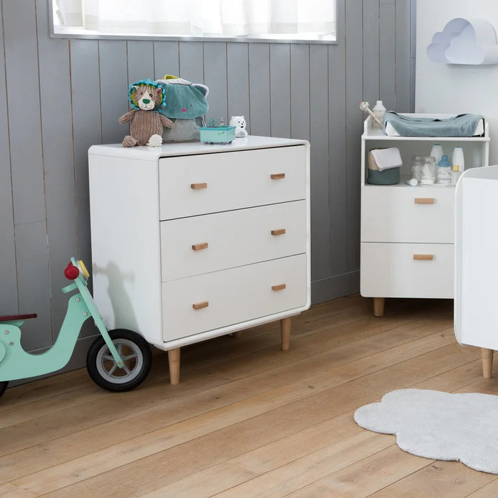 Commode 3 tiroirs bouleau et MDF Jimi