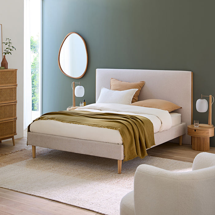 Tête de lit Telmara beige – mise en ambiance chambre