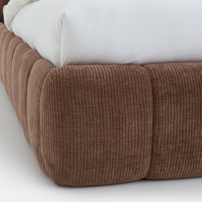 Lit coffre Noma marron chocolat – vue de dos