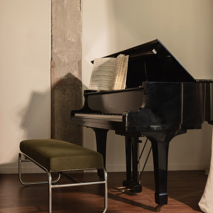 Banc velours et chrome Kyra - NV Gallery