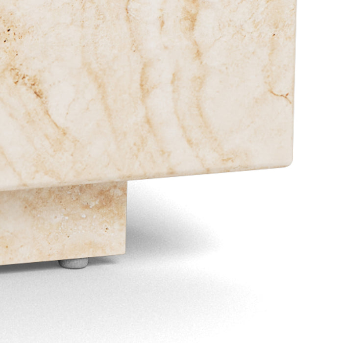 Table basse effet travertin Mina