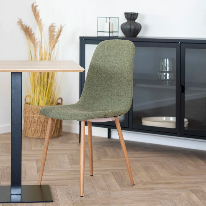 Chaise tissu et bois Stockholm