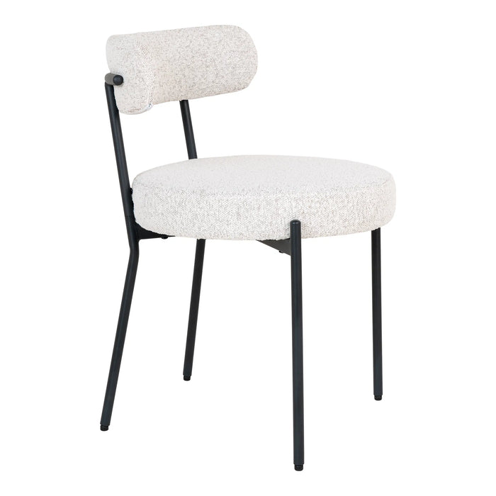 Chaise tissu bouclette et métal Badalona