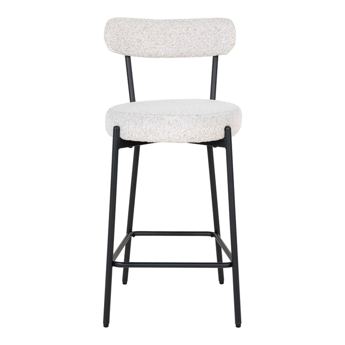 Tabouret tissu bouclette et métal Badalona