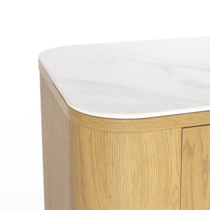 Buffet effet bois et aspect marbre Rima
