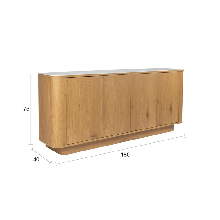 Buffet effet bois et aspect marbre Rima