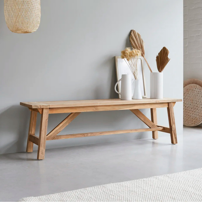 Banc teck massif Filipe - Tikamoon
