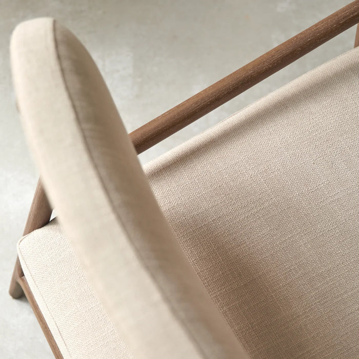 Fauteuil mindi massif tissu Romane - Tikamoon