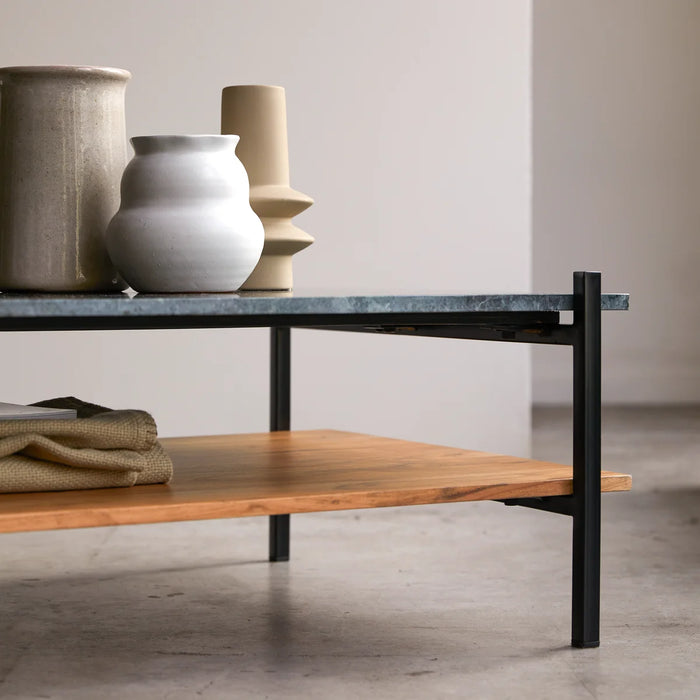 Table basse marbre et acacia Edit - Tikamoon
