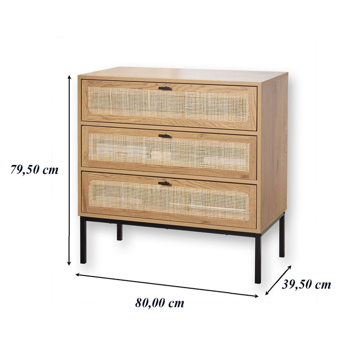 Péronne 3-drawer chest of drawers