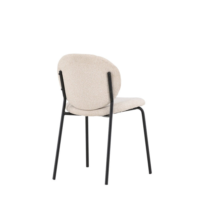 Chaise tissu et métal Vault