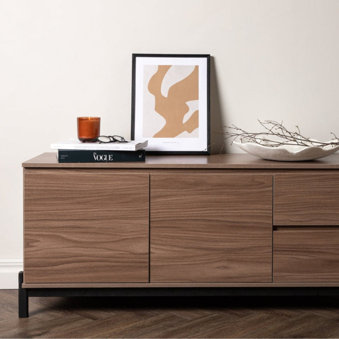 Buffet MDF et pieds acier Corpus