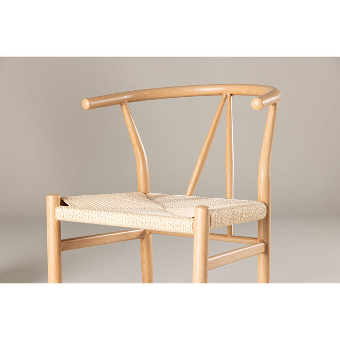 Chaise bois massif et fibres naturelles Hidalgo