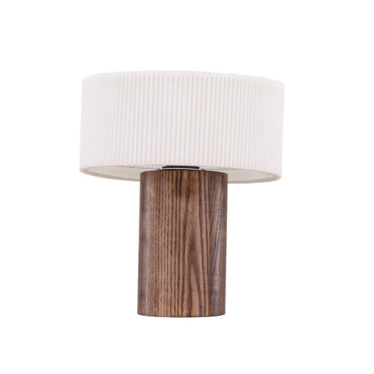 Lampe bois et papier plissé Branas