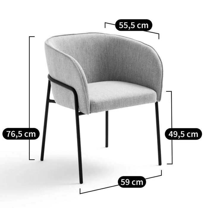 Chaise tissu et métal Laika