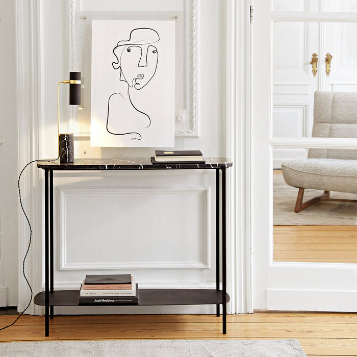 Console marbre et métal Arambo