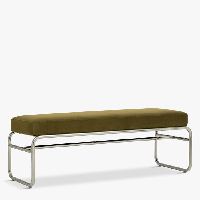 Banc velours et chrome Kyra - NV Gallery