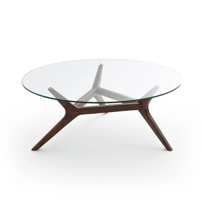 Table basse noyer et verre Maricielo - AM.PM
