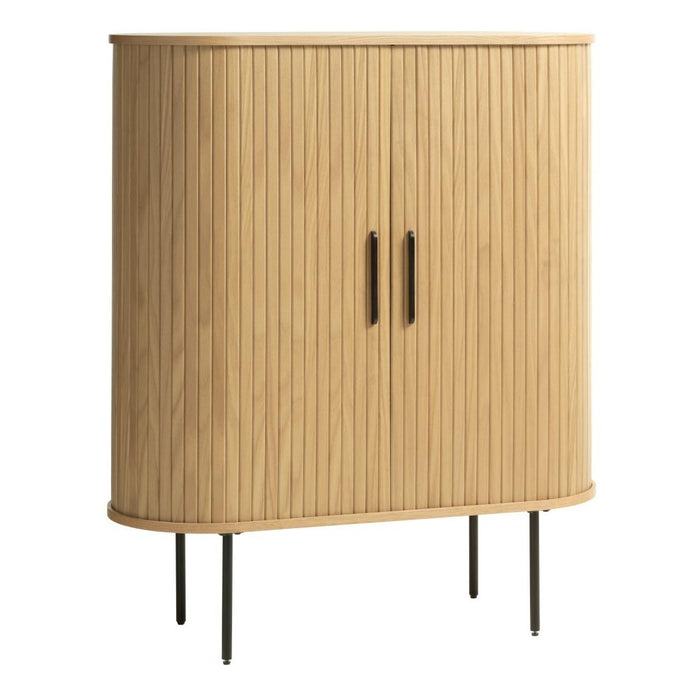 Buffet haut 2 portes bois et métal Ribe