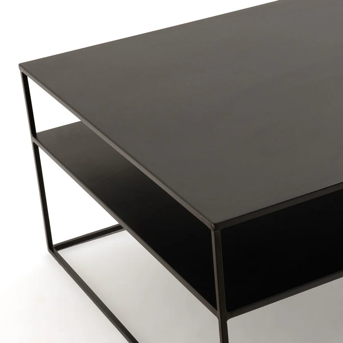 Table basse carrée acier laqué Hiba