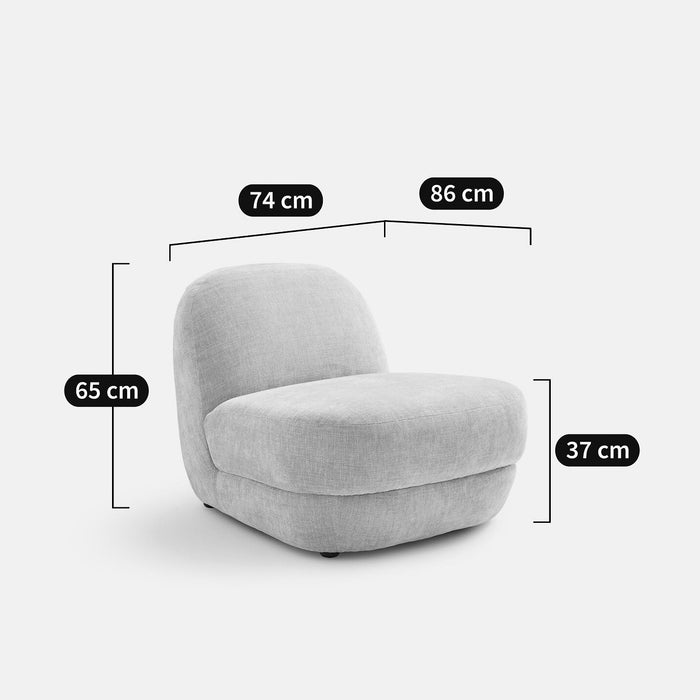 Olko Textured Fabric Armchair