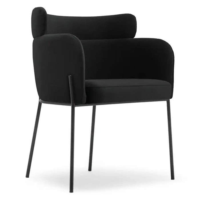 Chaise velours et acier Baron - NV GALLERY