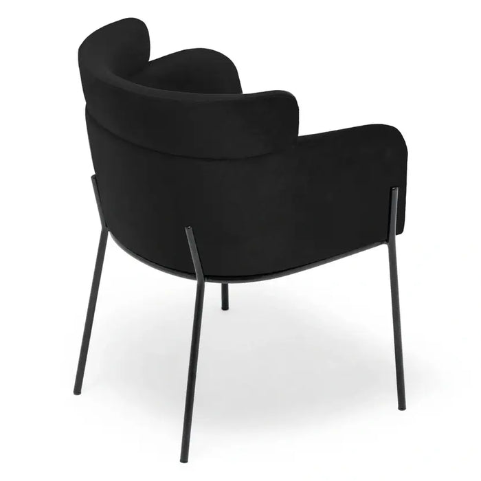 Chaise velours et acier Baron - NV GALLERY