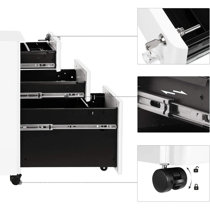 3-drawer unit