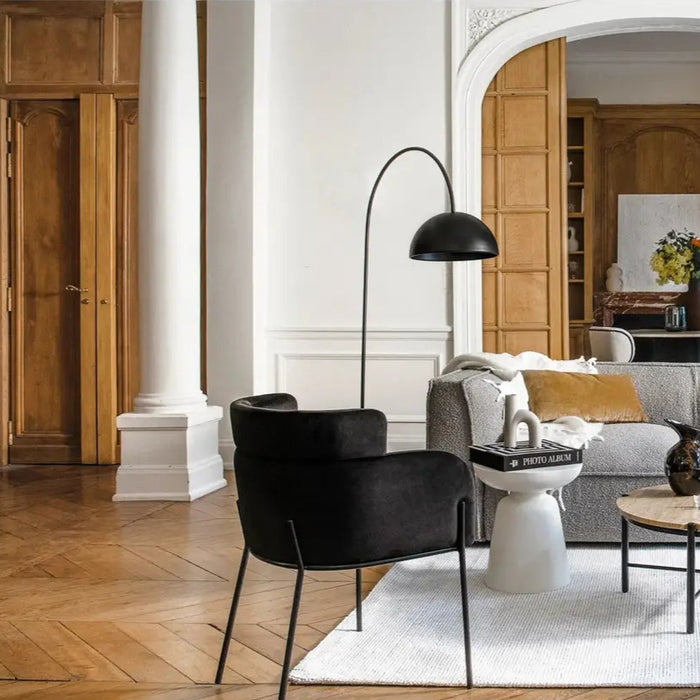 Chaise velours et acier Baron - NV GALLERY