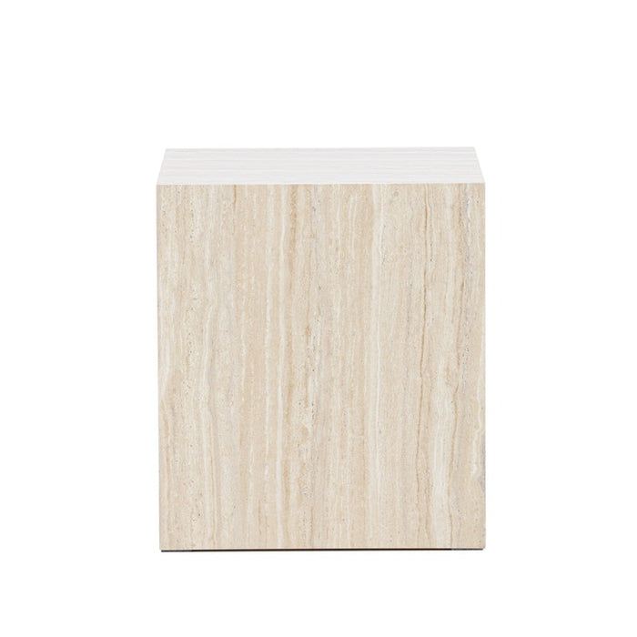 Table d'appoint effet travertin Athena
