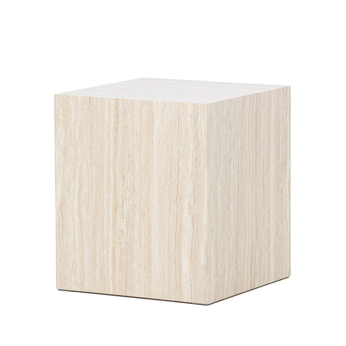 Table d'appoint effet travertin Athena
