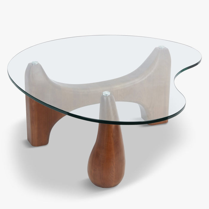 Table basse frêne et verre trempé Orwell - NV GALLERY