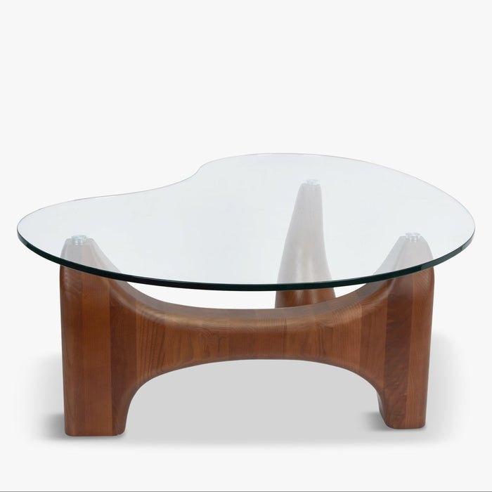 Table basse frêne et verre trempé Orwell - NV GALLERY