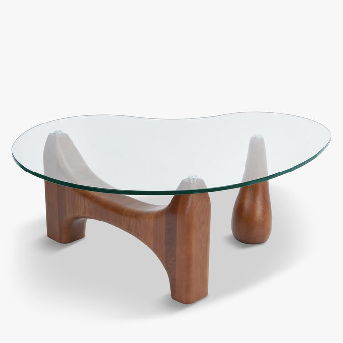 Table basse frêne et verre trempé Orwell - NV GALLERY