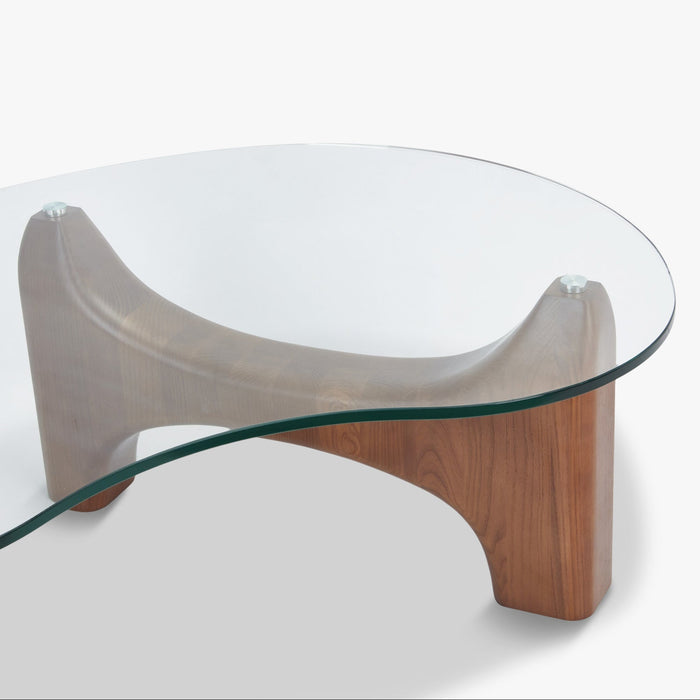 Table basse frêne et verre trempé Orwell - NV GALLERY