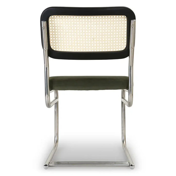 Chaise velours et acier Uberto - NV GALLERY