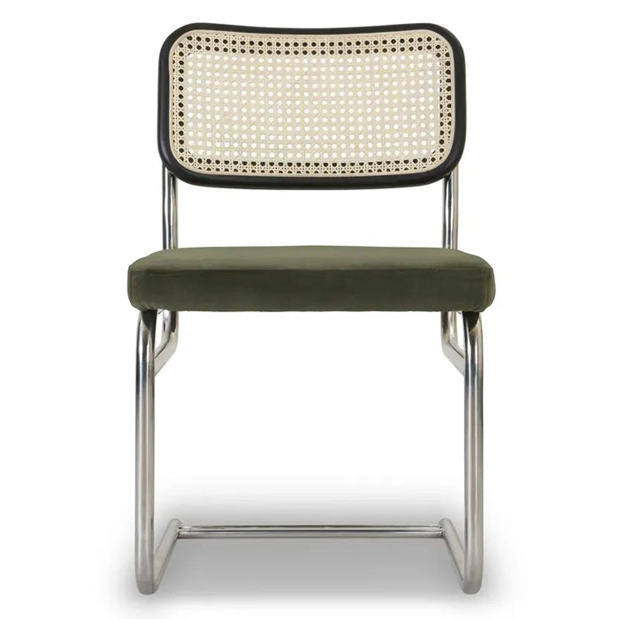 Chaise velours et acier Uberto - NV GALLERY
