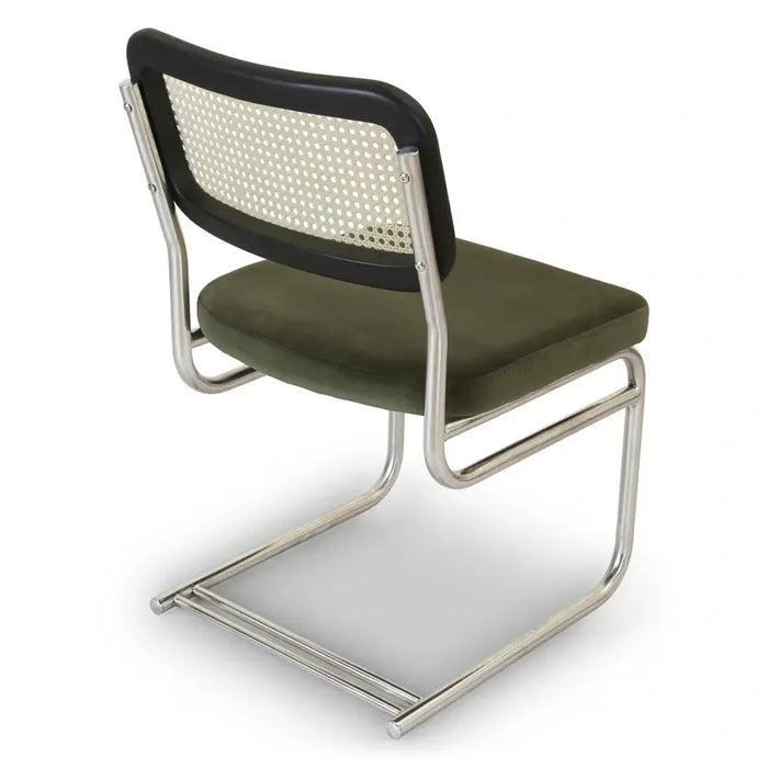 Chaise velours et acier Uberto - NV GALLERY