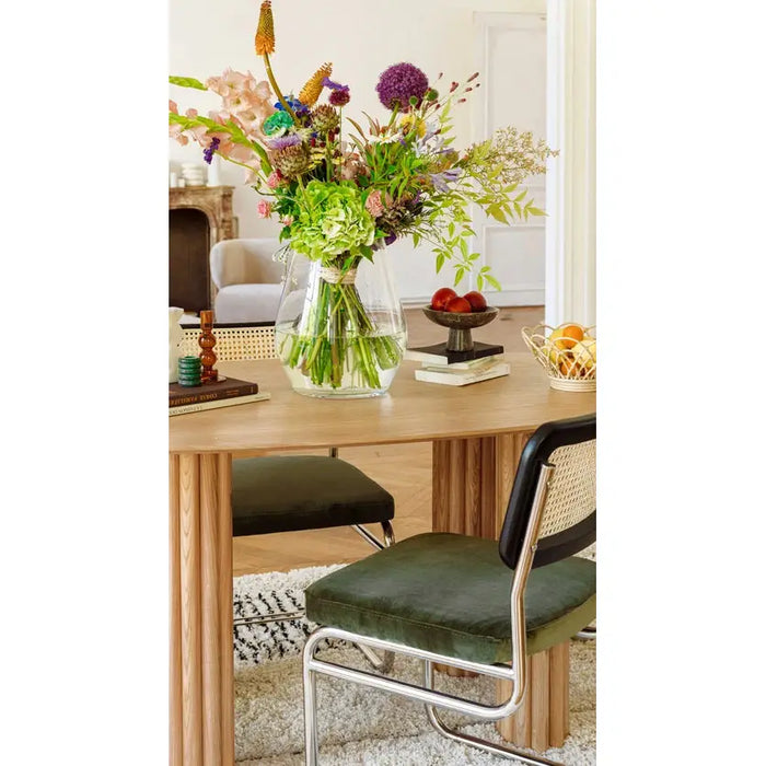 Chaise velours et acier Uberto - NV GALLERY