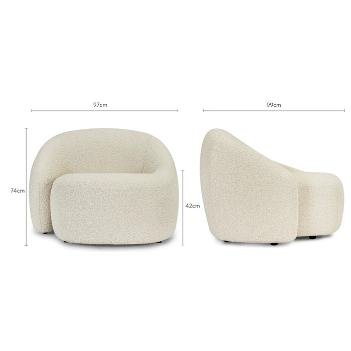 Fauteuil tissu bouclette Neo - NV GALLERY