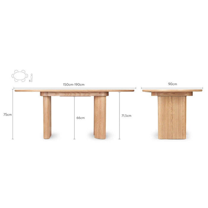 Table extensible noyer Adriano - NV Gallery