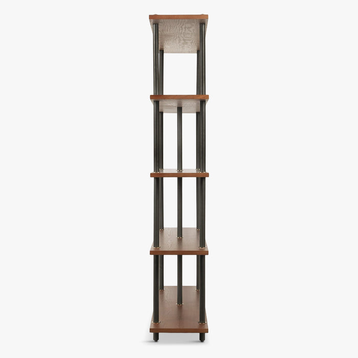 Étagère haute noyer et fer noir mat Hawking - NV GALLERY