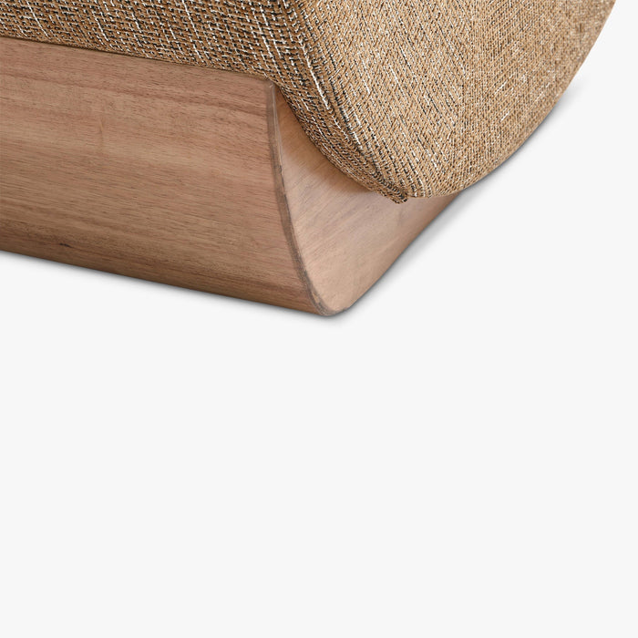 Fauteuil modulable Cozy tweed marron caramel – vue générale