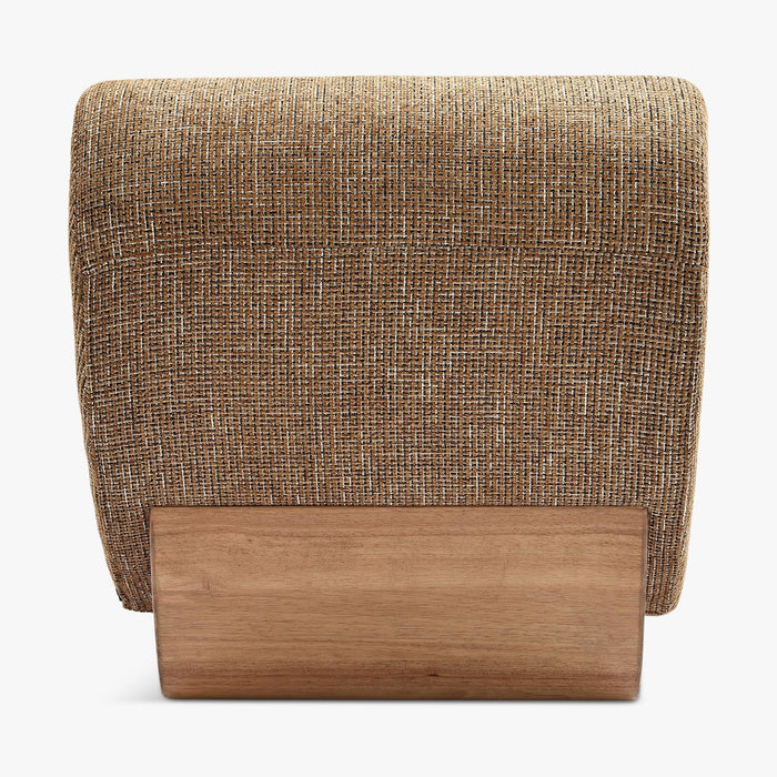 Fauteuil modulable Cozy tweed marron caramel – détail du tissu tweed
