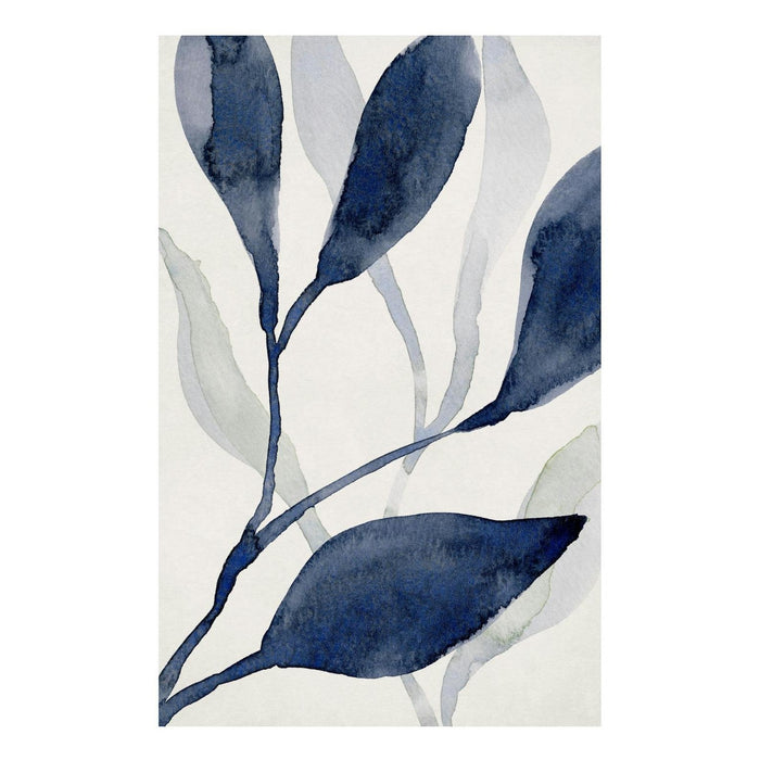 Affiche Aquavia II – détail du motif d'aquarelle en dégradé de bleus
