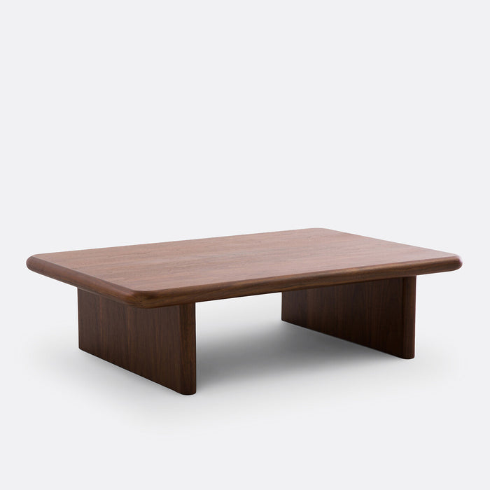 Table basse plaqué noyer Curva