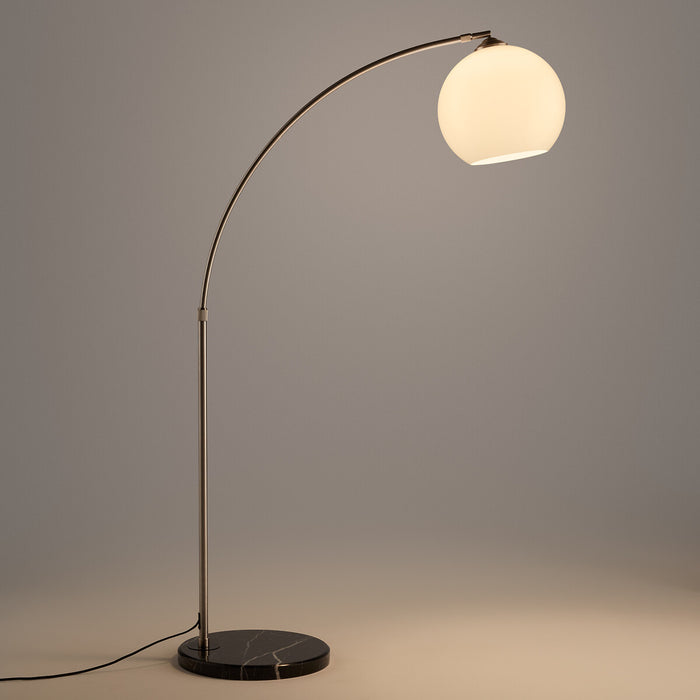Lampadaire marbre et chrome Bolata
