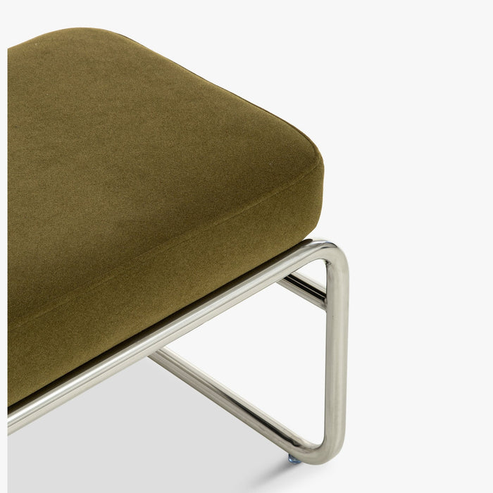 Banc velours et chrome Kyra - NV Gallery