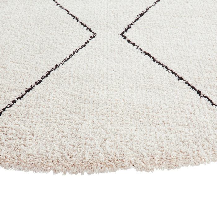 Tapis rond Berbère laine naturelle