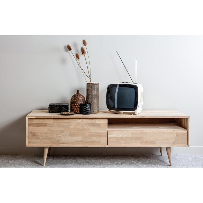 Meuble TV chêne massif Tygo